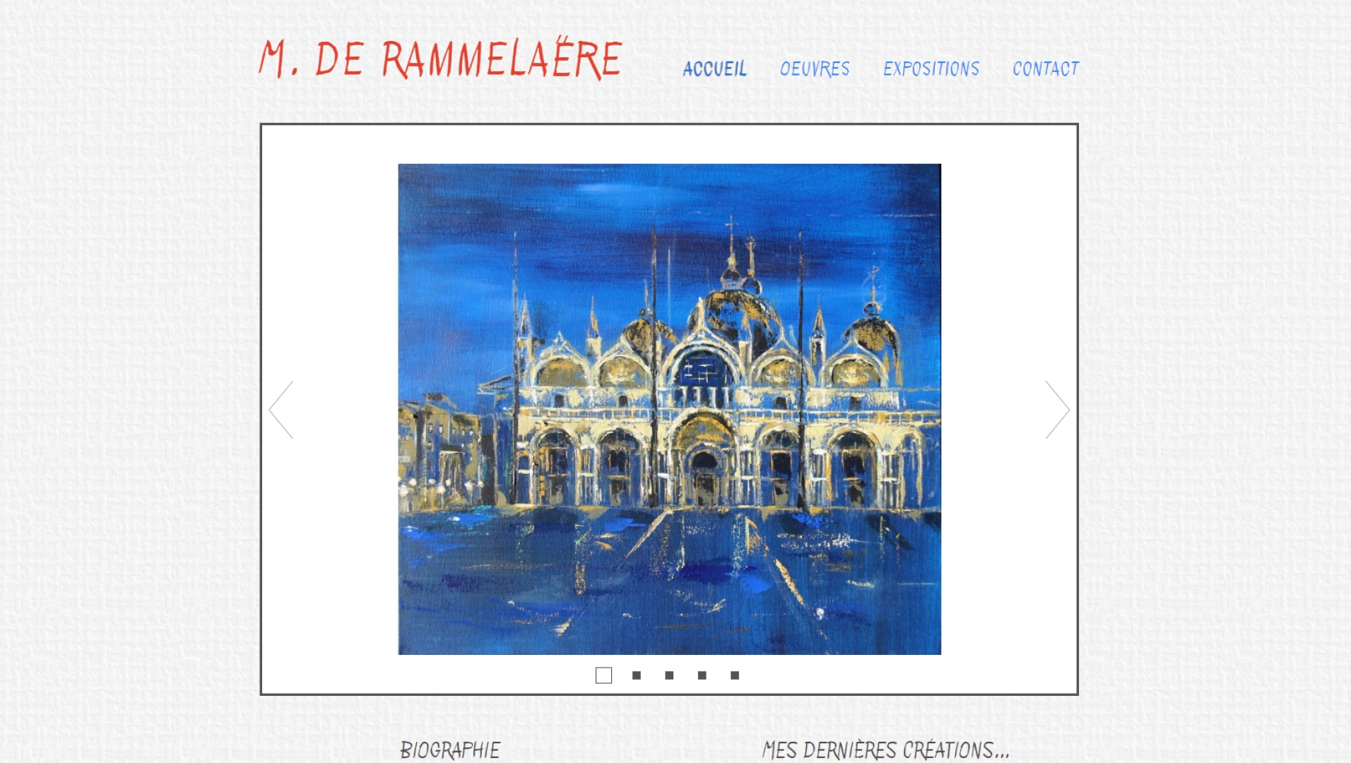 Nouvelle réalisation : site de l'artiste M. de Rammelaere